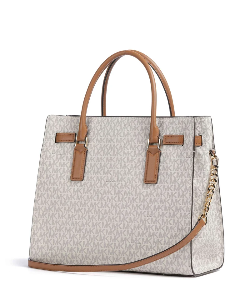 Michael Kors Hamilton Moderne Large Handtasche vanilla/acorn