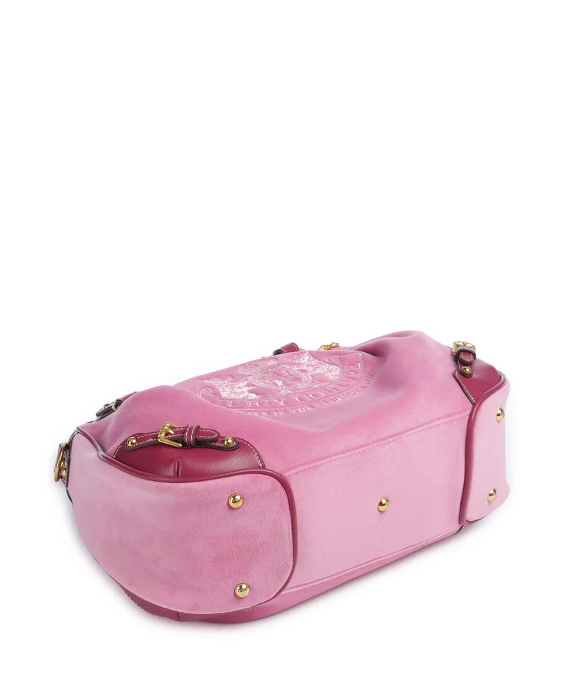 Juicy Couture Twig Narrative Velvet M Beuteltasche super pink