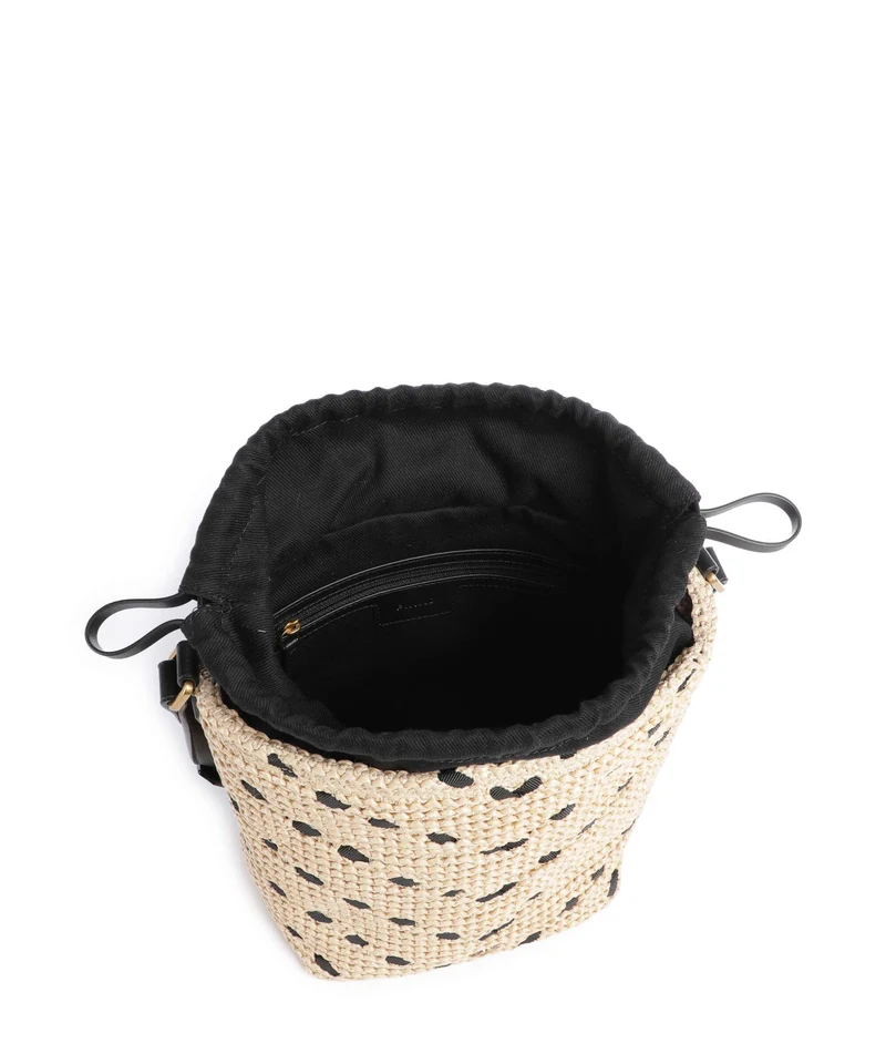 Pinko Bucket Handtasche paglia/nero/antique gold