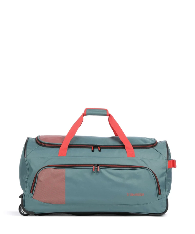 Travelite Basics Rollenreisetasche grün/orange