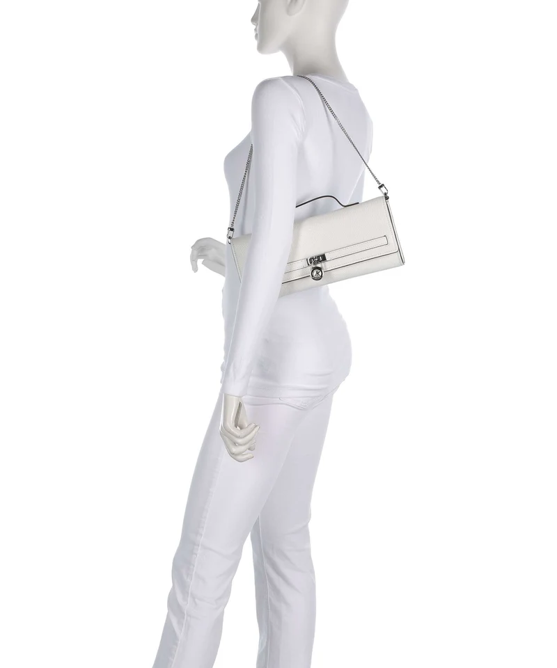 Michael Kors Hamilton Moderne Medium Schultertasche optic white