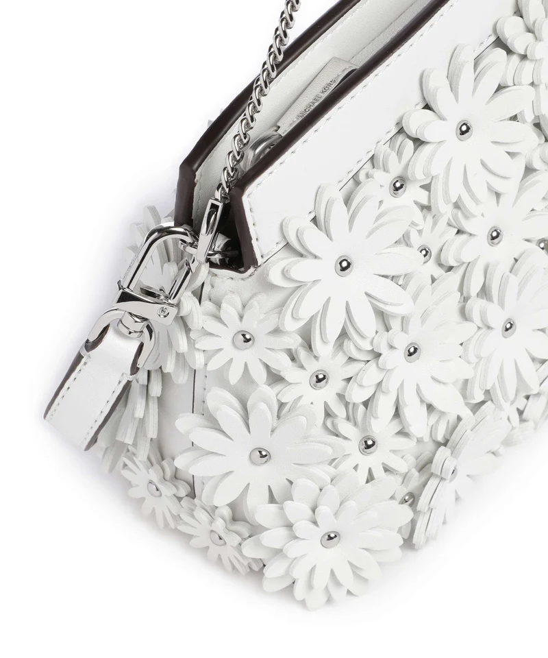Michael Kors Athena Dome Chain Small Schultertasche optic white