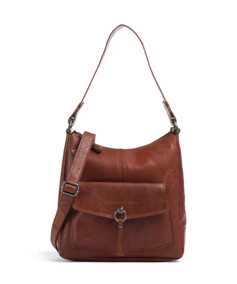 Spikes & Sparrow Bronco Cydney Beuteltasche brandy
