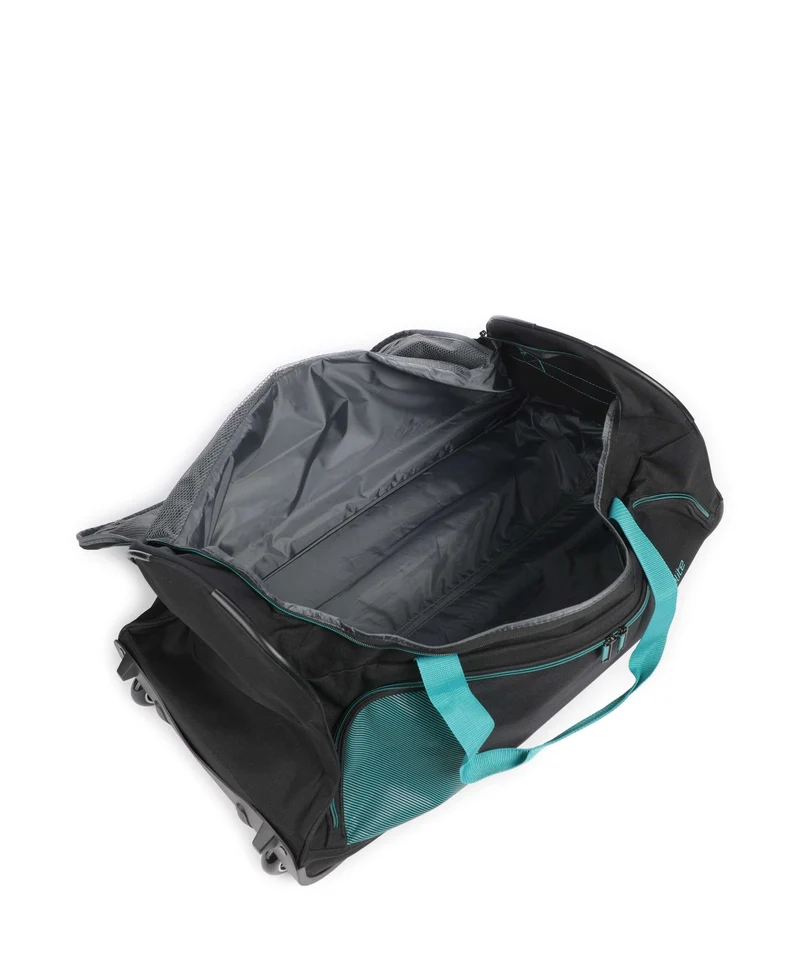 Travelite Basics Rollenreisetasche schwarz/petrol