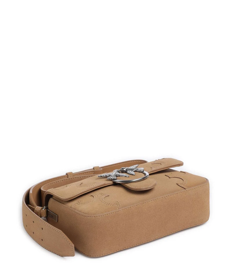 Pinko Love One Mini Slouchy Umhängetasche beige/scoiattolo/old silver