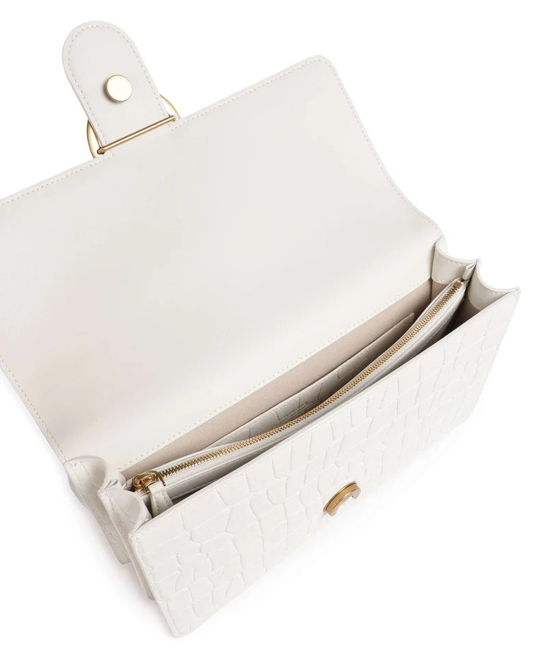 Pinko Love One Classic Schultertasche bianco nembo/antique gold