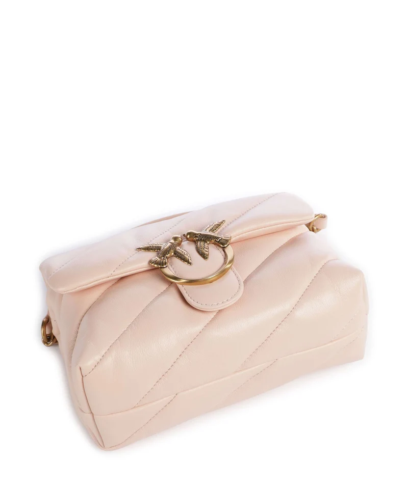 Pinko Love Puff Mini Schultertasche light pink/antique gold