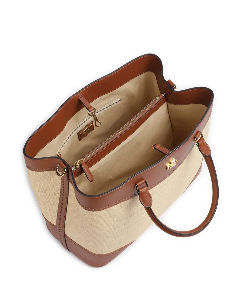 Lauren Ralph Lauren Marcy 36 Handtasche dark natural/lauren tan