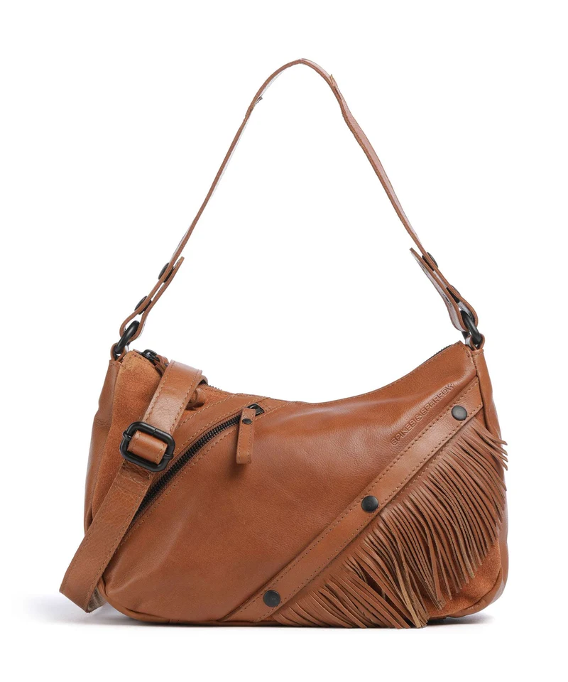 Spikes & Sparrow Suede Mix Jadeline Schultertasche brandy