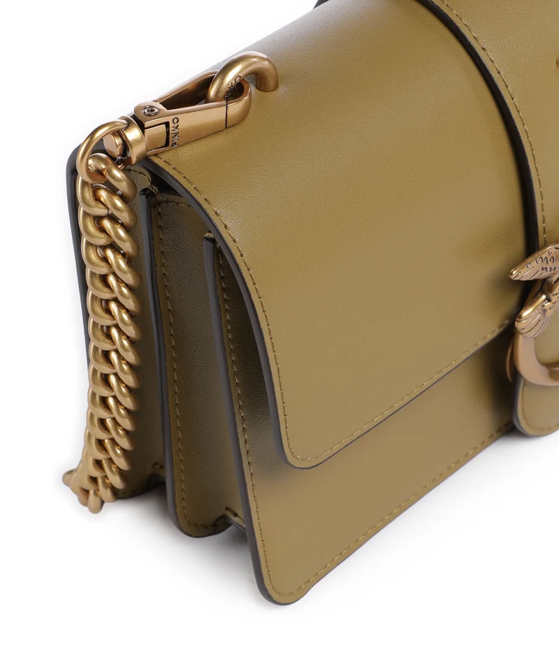 Pinko Love One Mini Umhängetasche verde canguro/antique gold