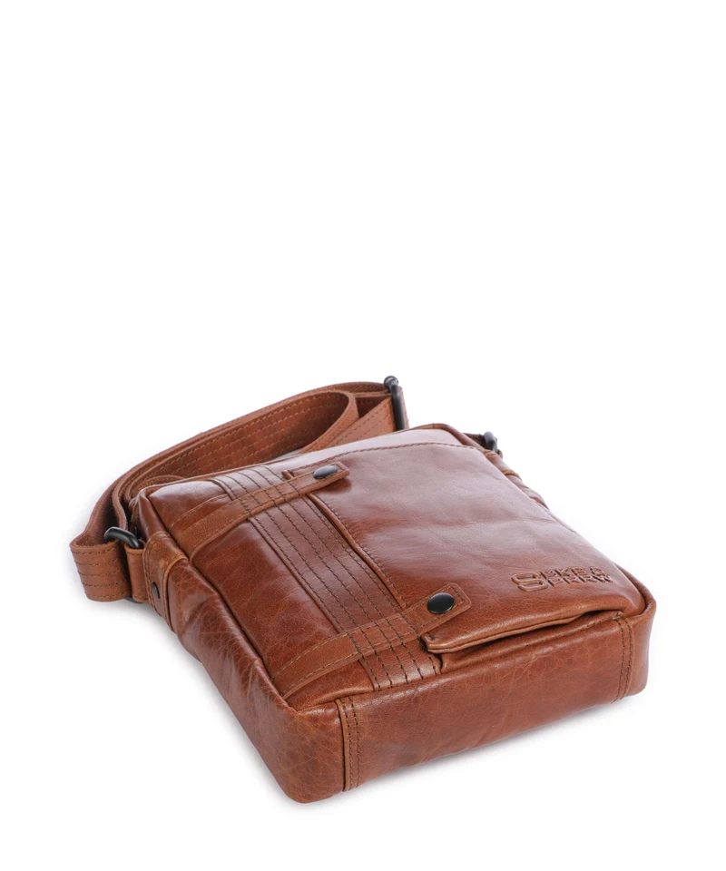 Spikes & Sparrow Bronco Benn Umhängetasche brandy