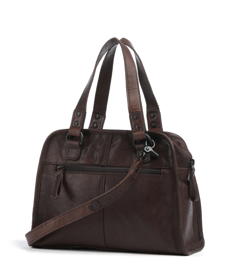 Spikes & Sparrow Bronco Danine Handtasche dark brown