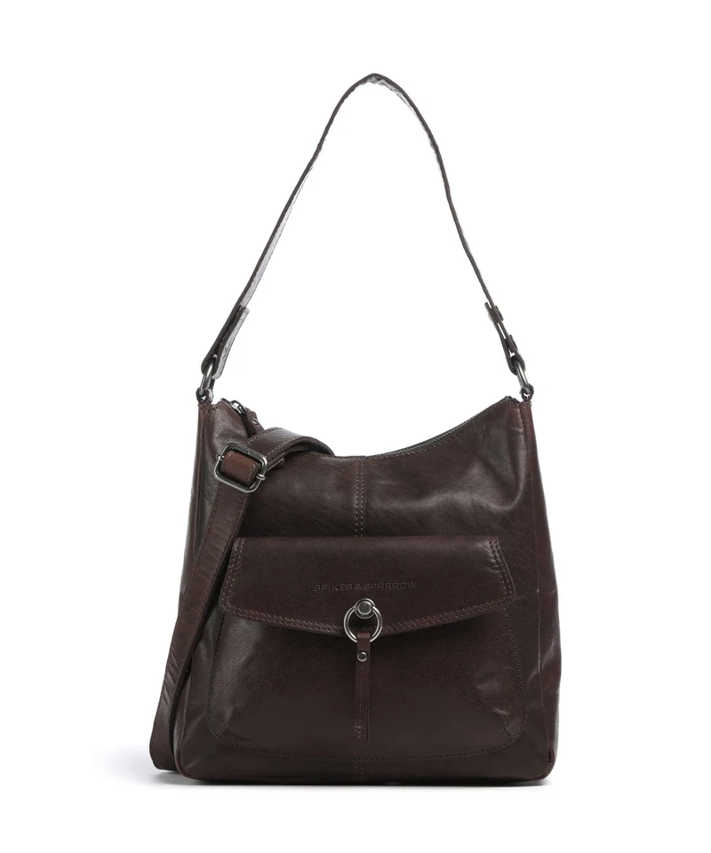 Spikes & Sparrow Bronco Cydney Beuteltasche dark brown
