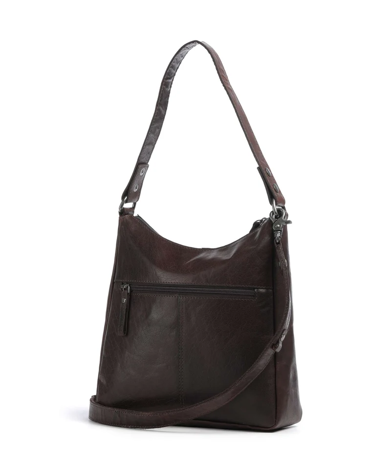 Spikes & Sparrow Bronco Cydney Beuteltasche dark brown