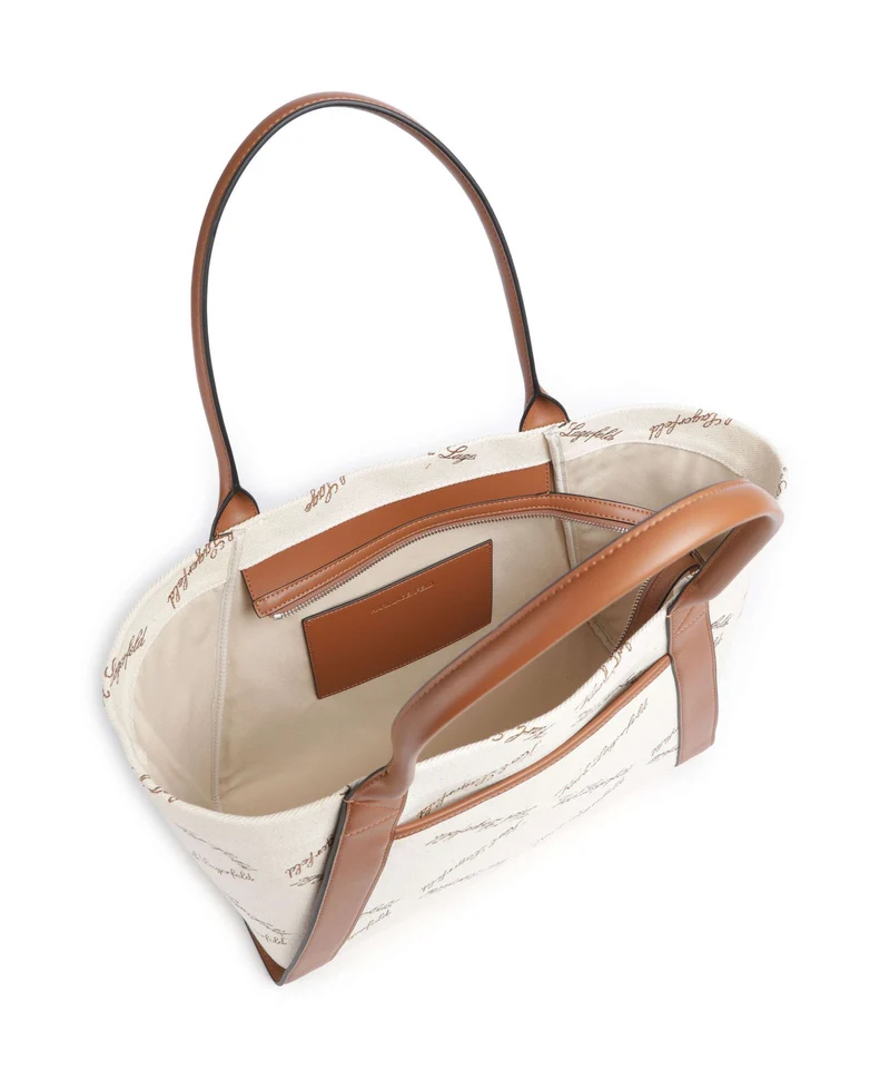Karl Lagerfeld K/Ville Small Shopper natural canvas/tan