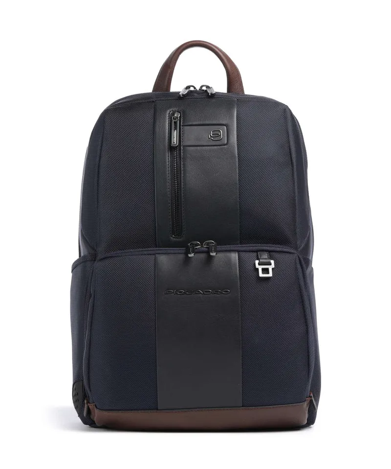 Piquadro Brief 2 LED Laptop-Rucksack blue/cognac