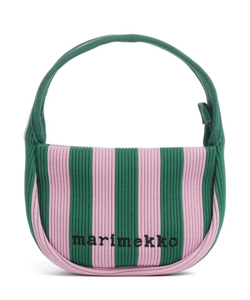 Marimekko Knitted Merirosvo Handtasche pink/dark green