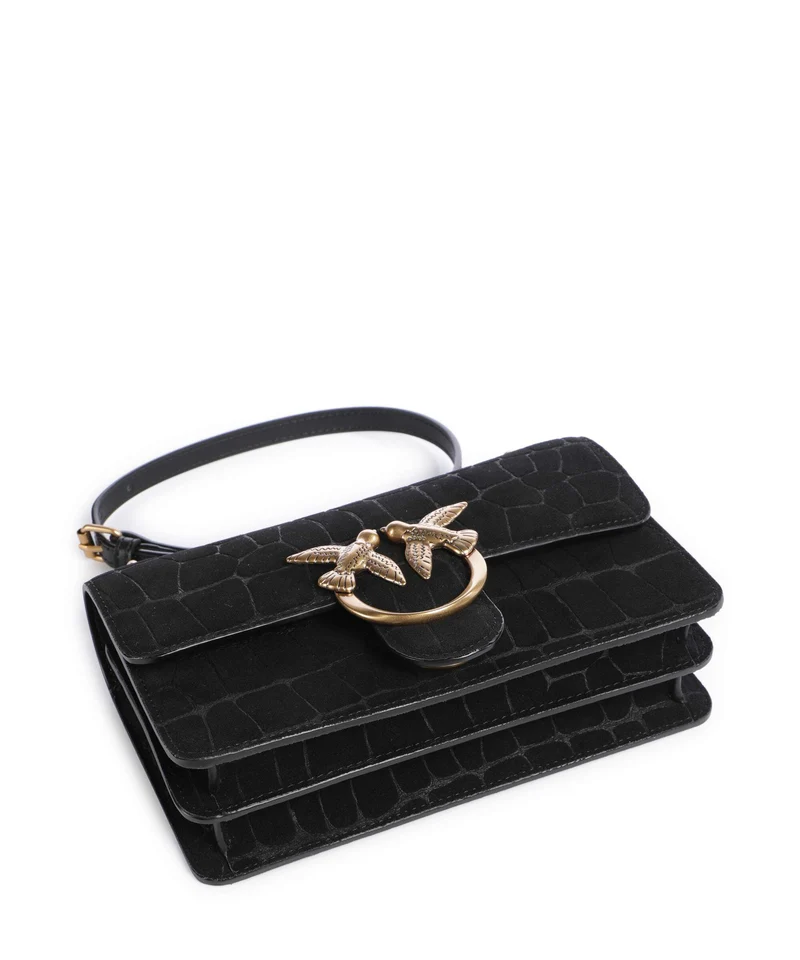Pinko Love One Mini Schultertasche nero/antique gold