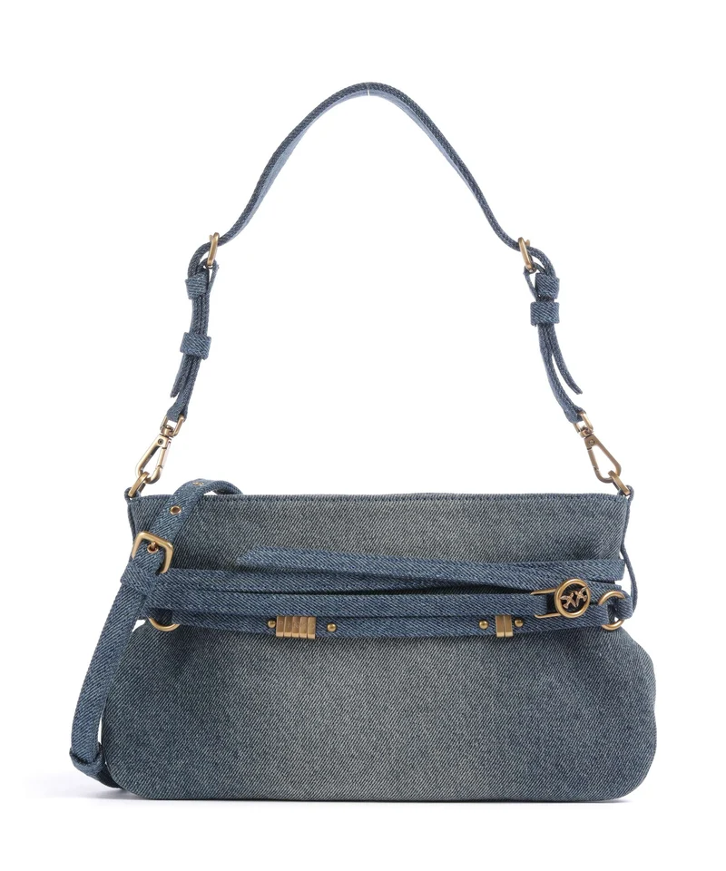 Pinko Belt Mini Schultertasche lavaggio medio/antique gold