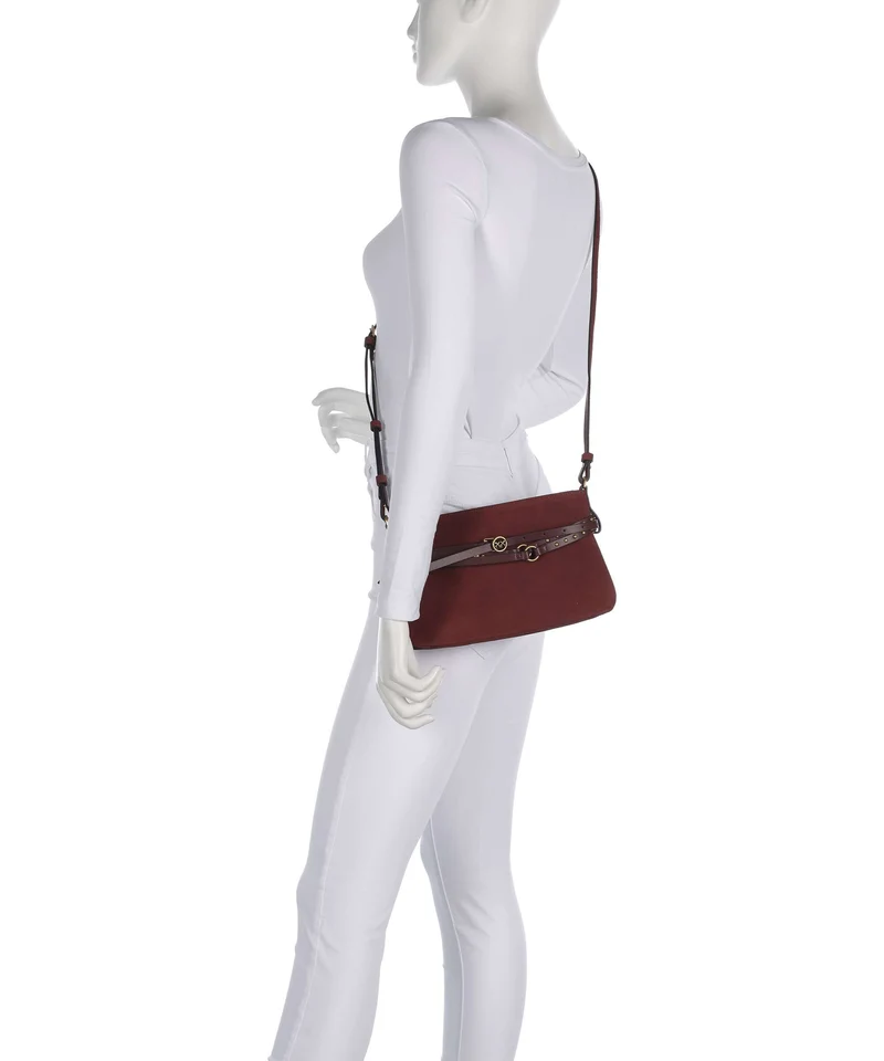Pinko Belt Mini Schultertasche burgundy wine/antique gold
