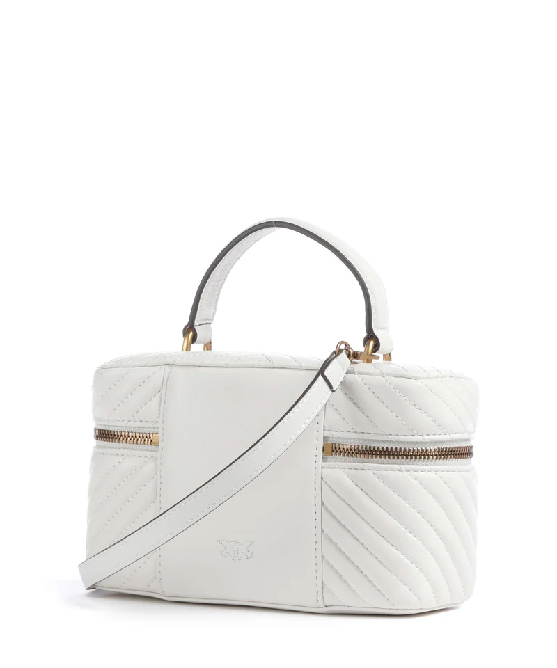Pinko Vanity Mini Handtasche bianco nembo/antique gold