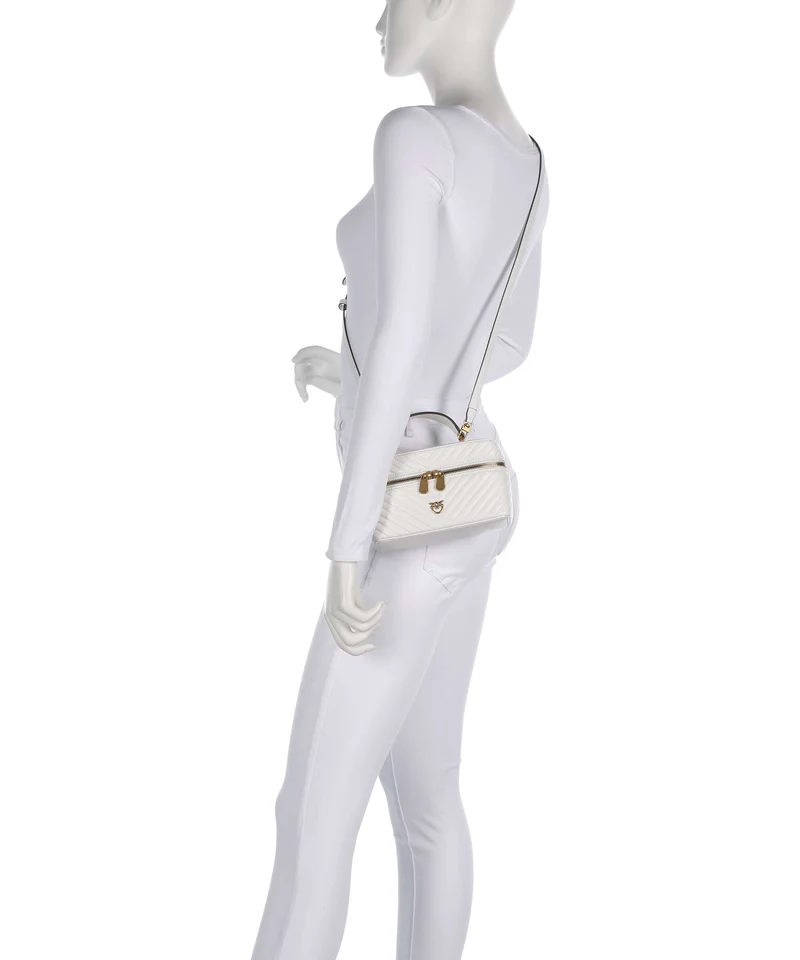 Pinko Vanity Mini Handtasche bianco nembo/antique gold
