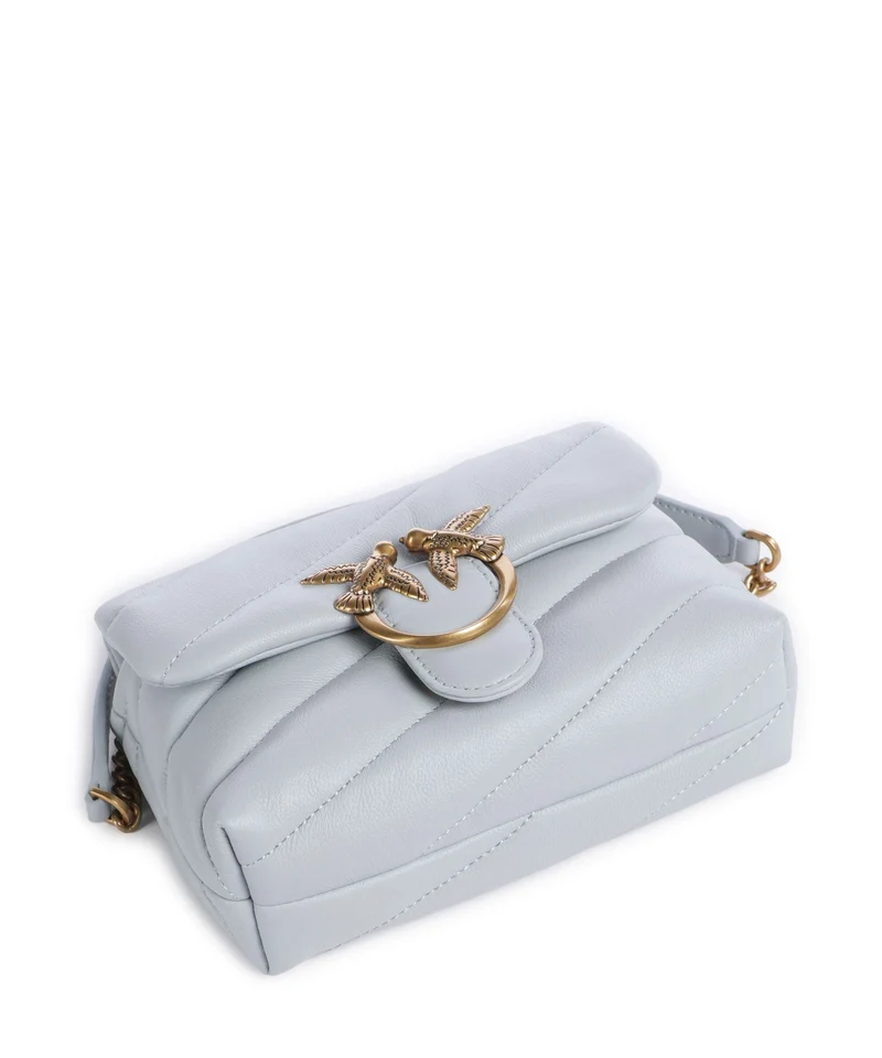 Pinko Love Puff Baby Schultertasche azzurro celeste/antique gold