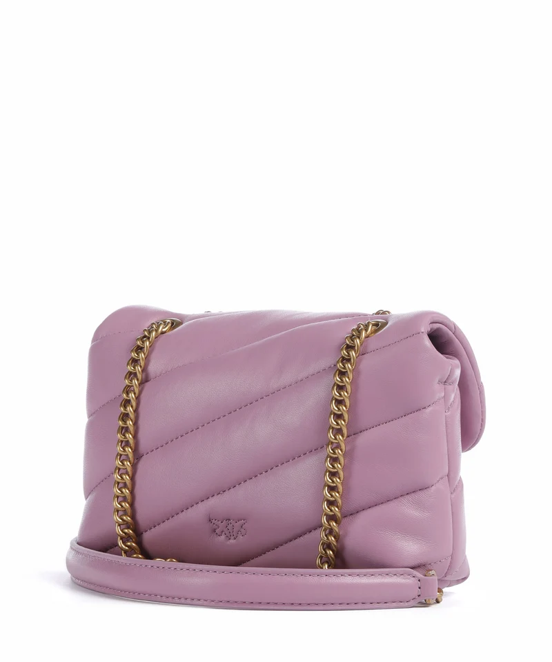 Pinko Love Puff Baby Schultertasche lilla/antique gold
