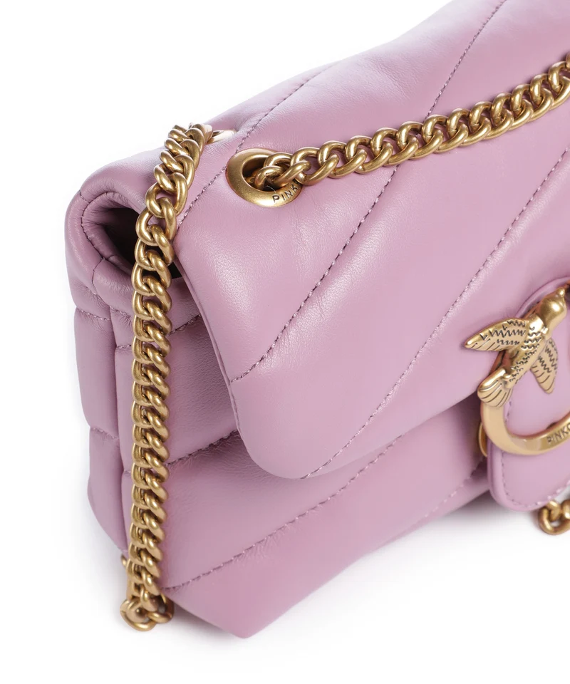 Pinko Love Puff Baby Schultertasche lilla/antique gold
