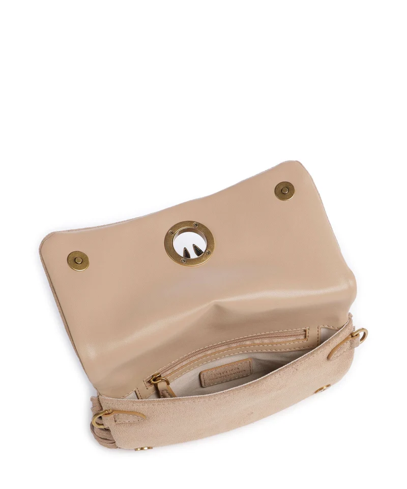 Pinko Love Click Soft Horizontal Mini Umhängetasche beige/scoiattolo/antique gold