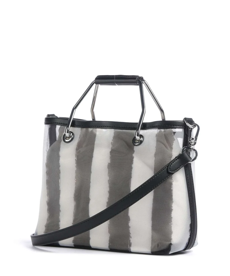 Karl Lagerfeld Ikon Small Handtasche black stripes