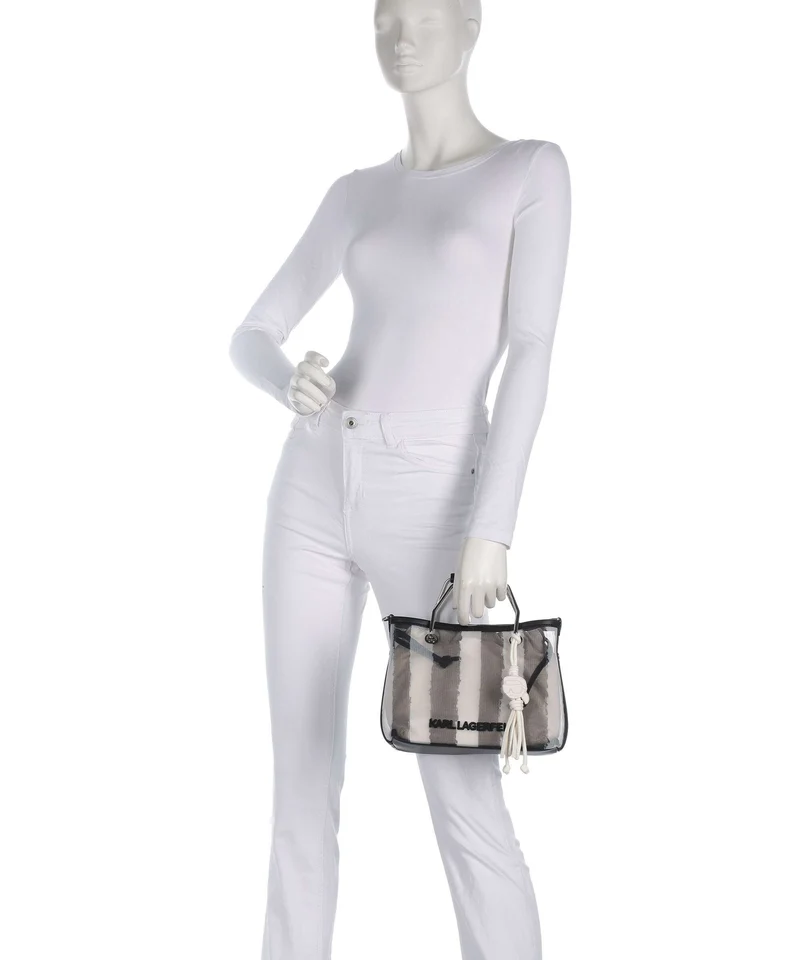 Karl Lagerfeld Ikon Small Handtasche black stripes