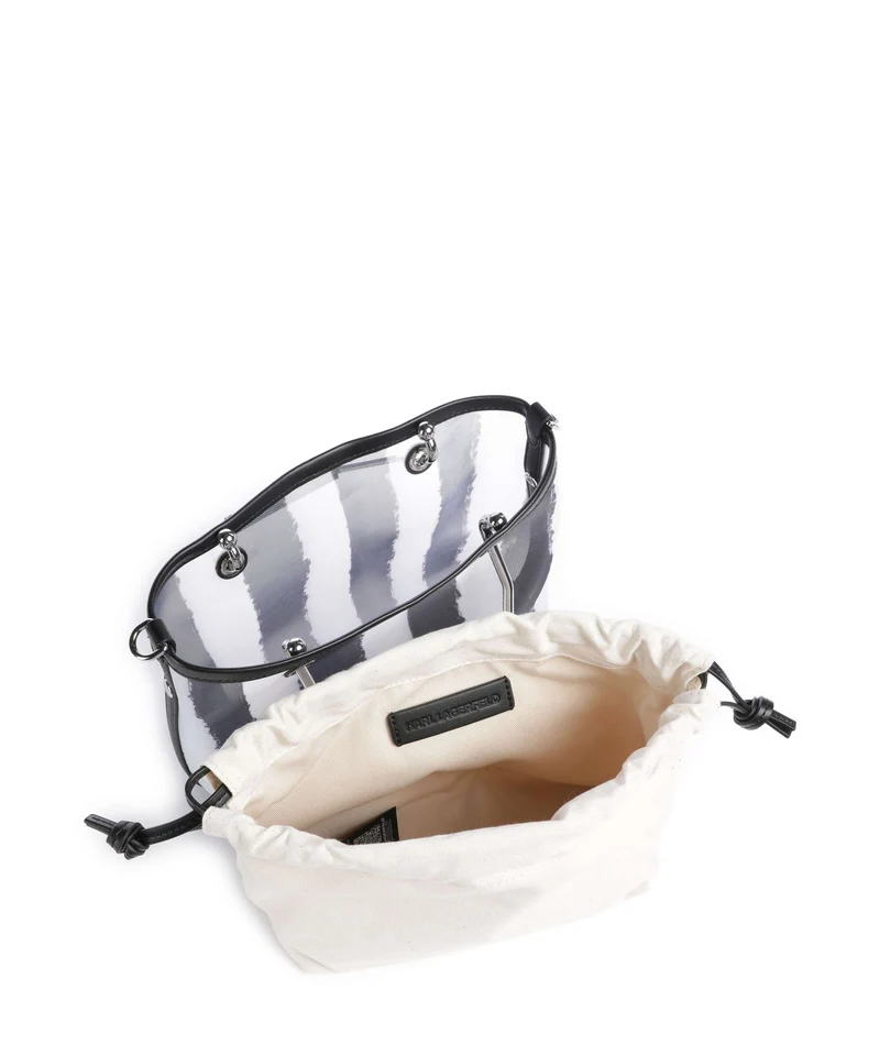 Karl Lagerfeld Ikon Small Handtasche black stripes