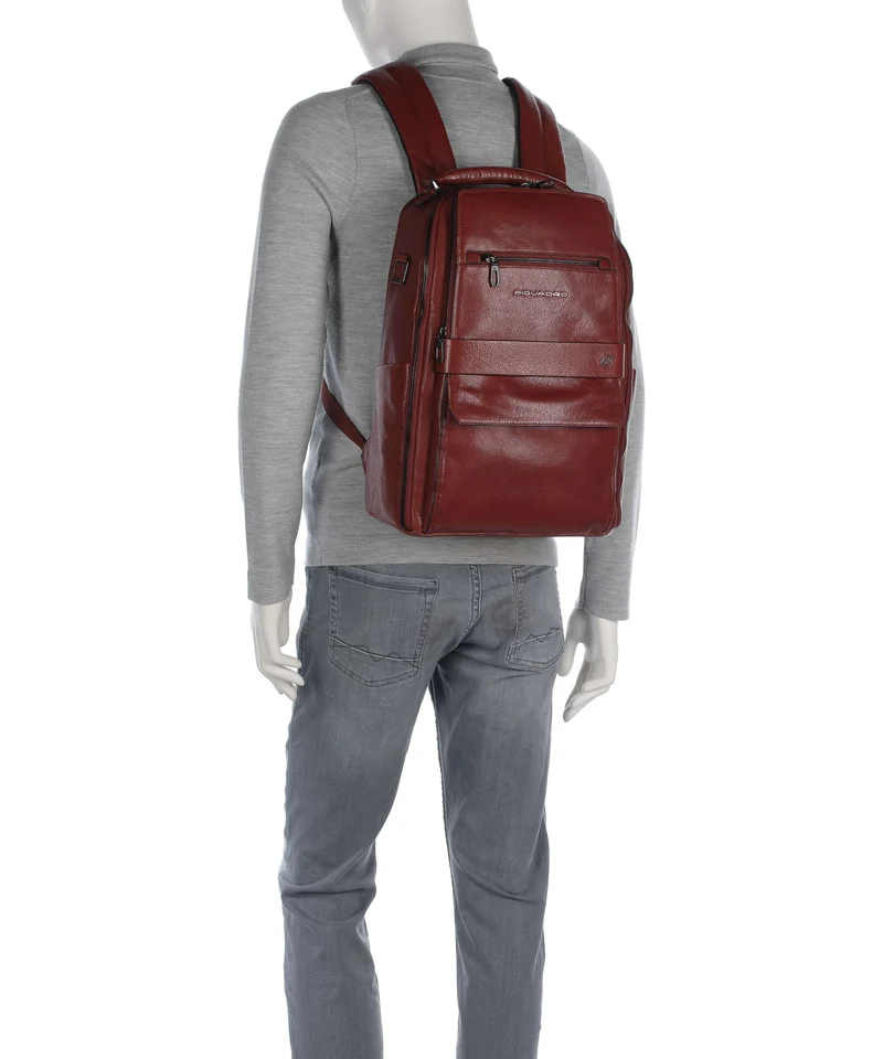 Piquadro Solm Laptop-Rucksack cuoio
