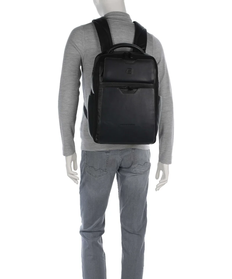 Piquadro Ael Laptop-Rucksack black