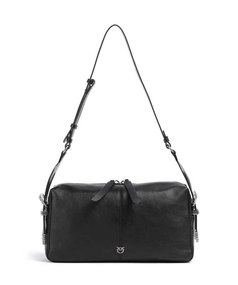 Pinko 24 Classic Schultertasche nero/old silver