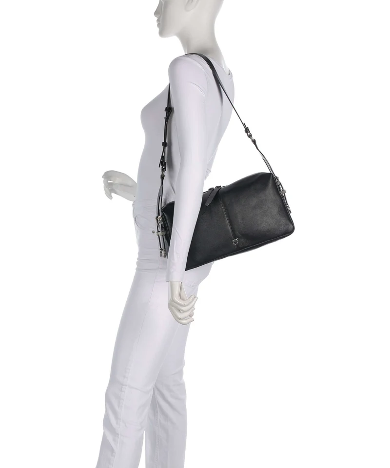 Pinko 24 Classic Schultertasche nero/old silver