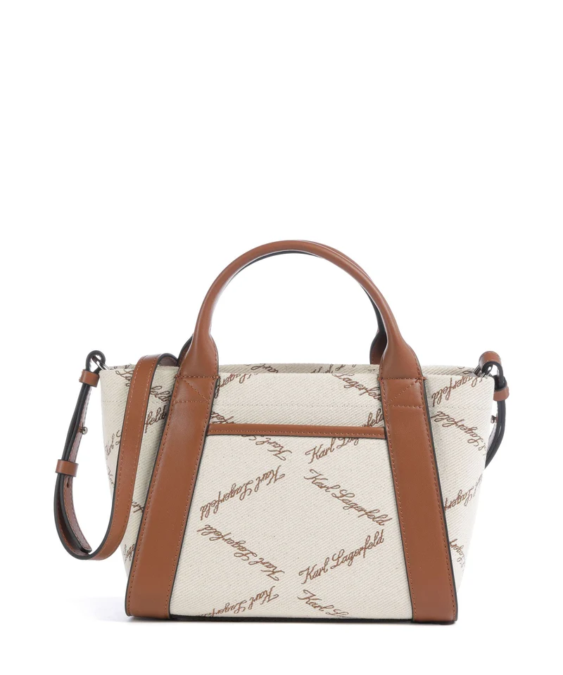 Karl Lagerfeld K/Ville Small Handtasche natural canvas/tan