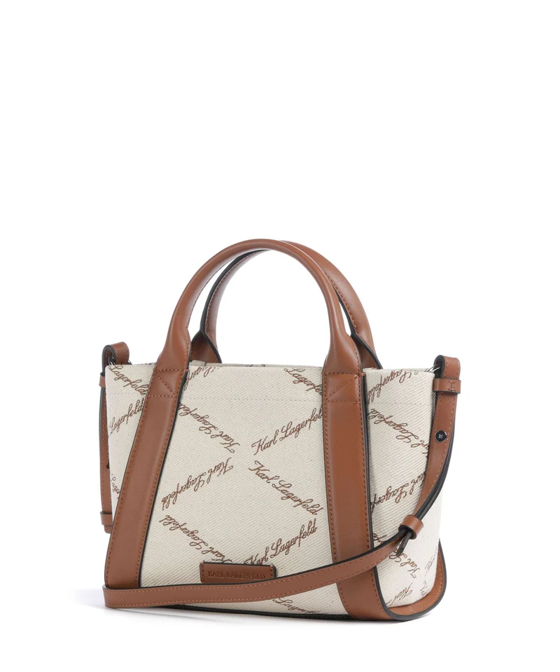 Karl Lagerfeld K/Ville Small Handtasche natural canvas/tan