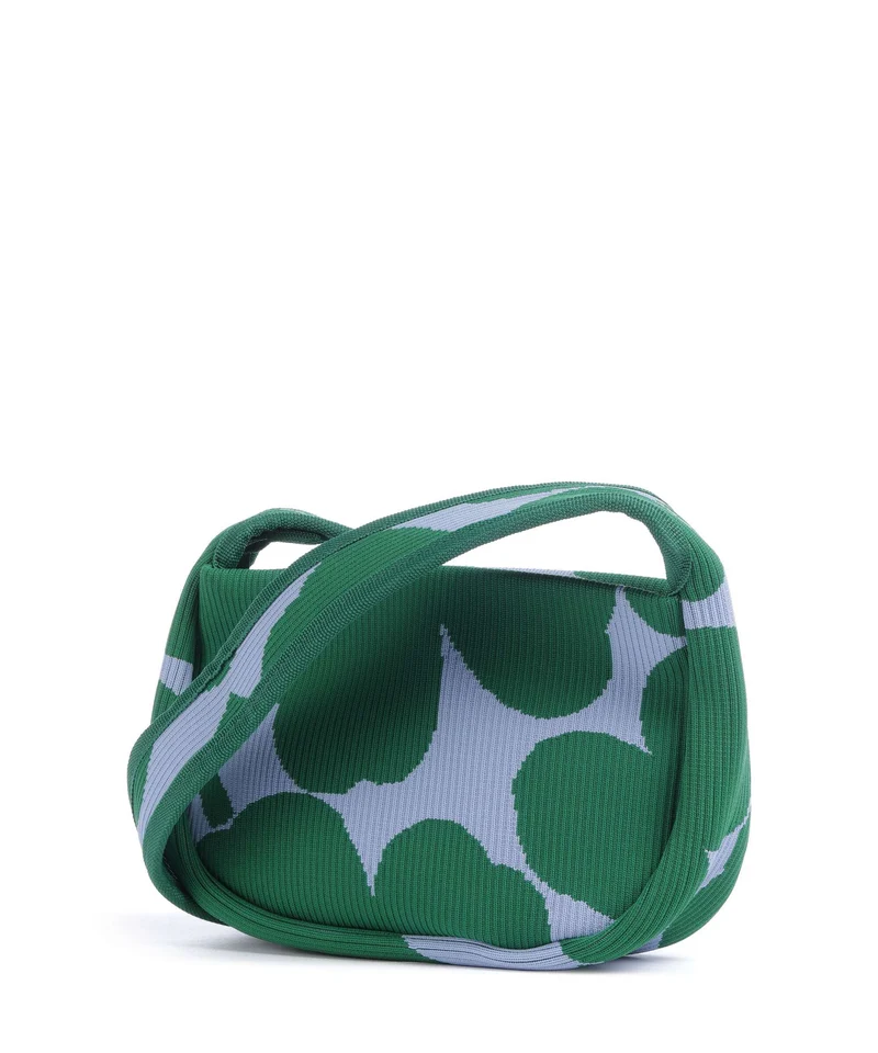 Marimekko Knitted Unikko Schultertasche dark green/blue
