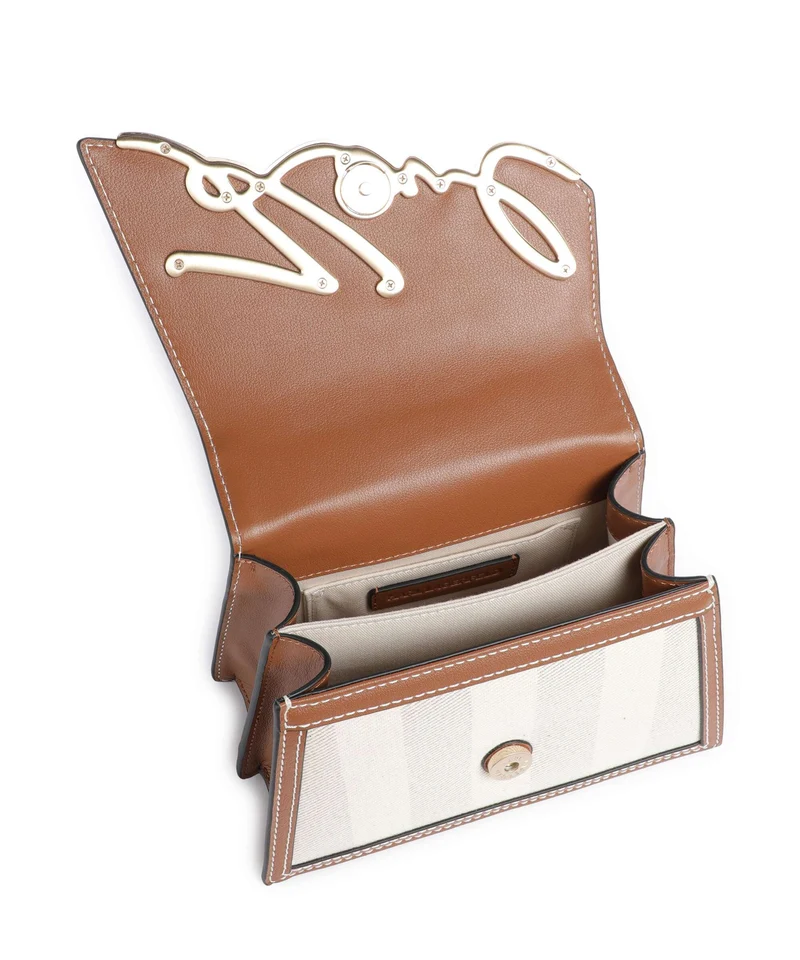 Karl Lagerfeld K/Signature 2.0 Small Umhängetasche natural canvas/tan