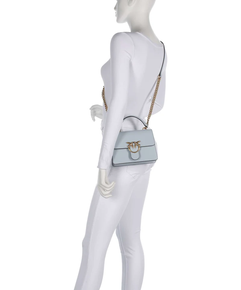 Pinko Love One Mini Handtasche azzurro celeste/antique gold