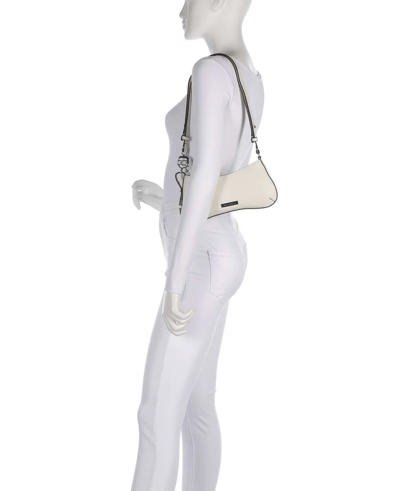 Karl Lagerfeld Ikon Smooth Schultertasche off white