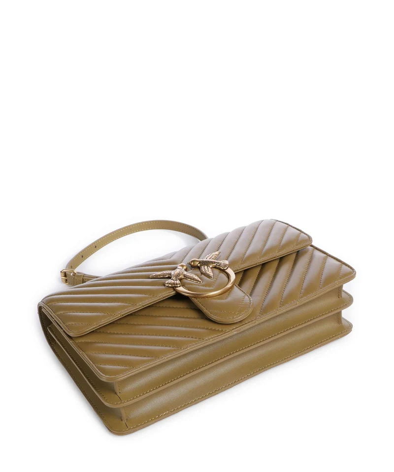 Pinko Love One Classic Schultertasche verde canguro/antique gold
