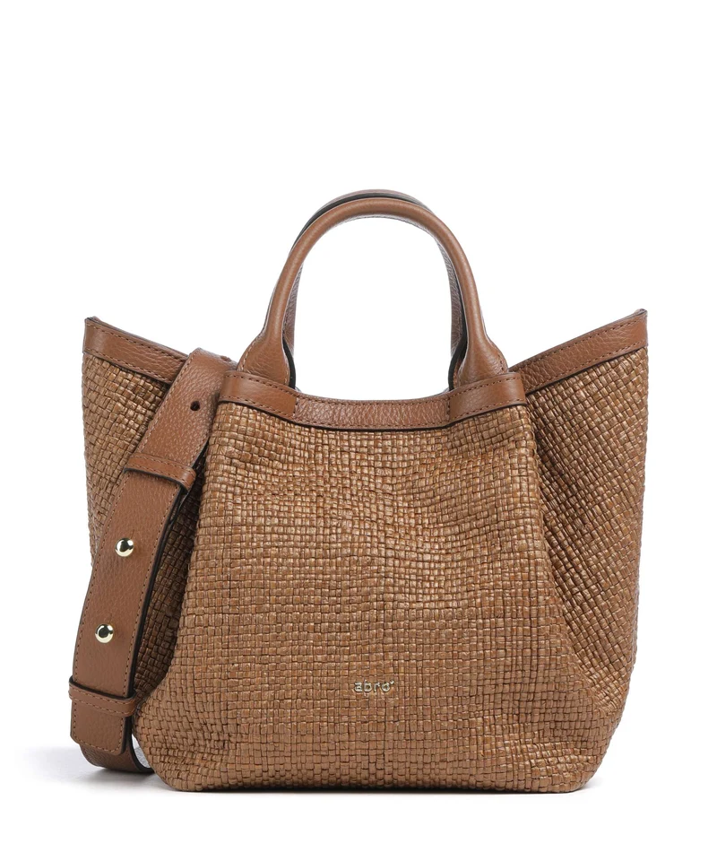 Abro Raffia Intreccio Essential Small Handtasche caramel/cognac