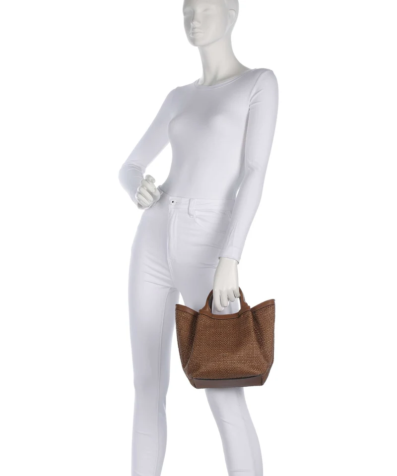 Abro Raffia Intreccio Essential Small Handtasche caramel/cognac