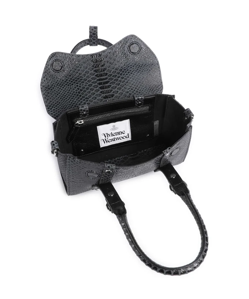 Vivienne Westwood Bettina Snake Effect Mini Handtasche dark grey