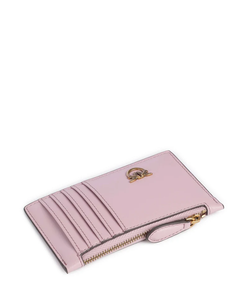 Pinko Airone Kreditkartenetui rosa chiaro/antique gold