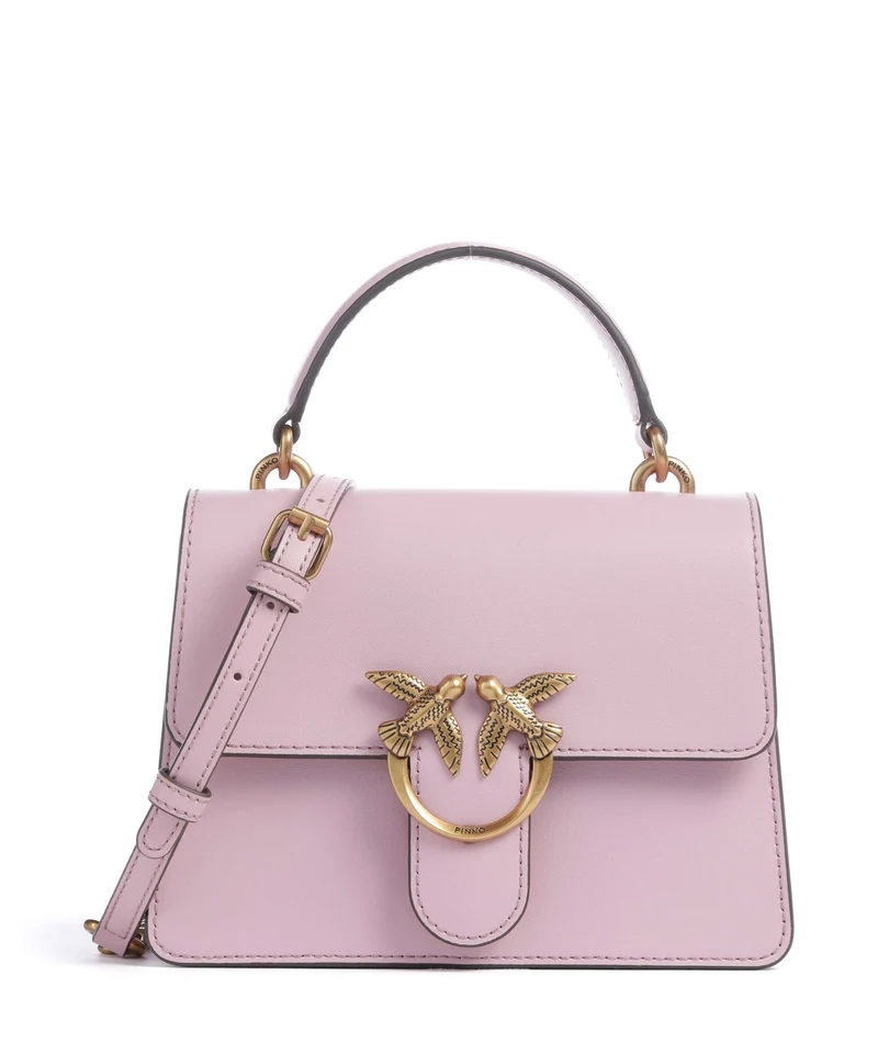 Pinko Love One Mini Handtasche rosa chiaro/antique gold
