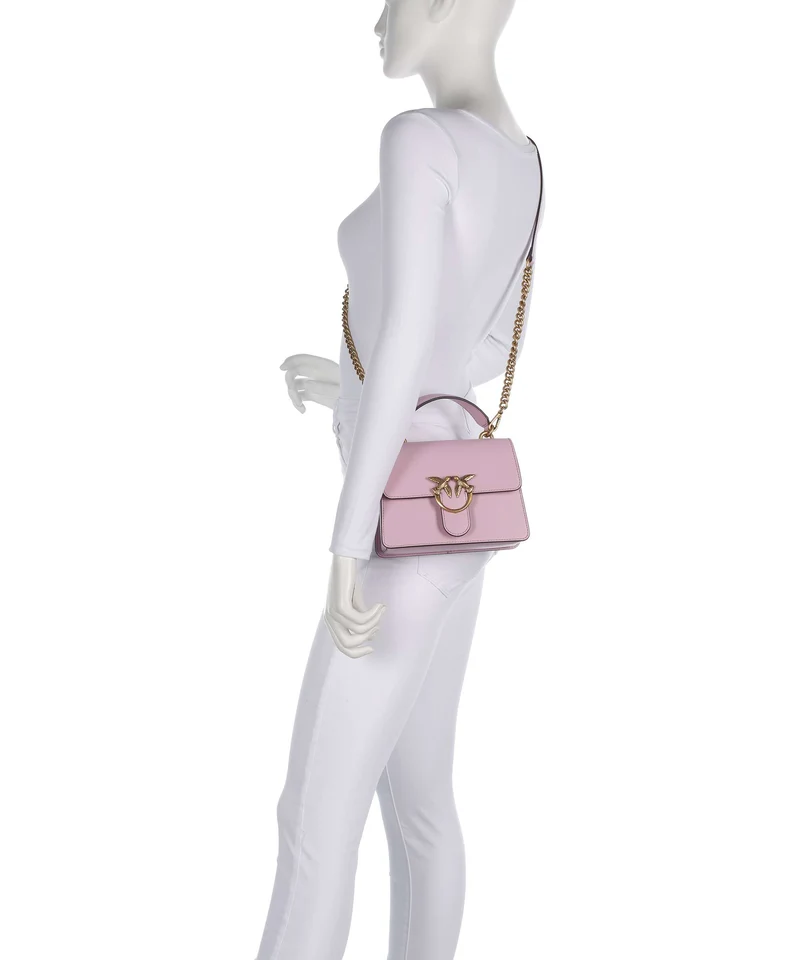 Pinko Love One Mini Handtasche rosa chiaro/antique gold